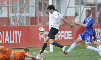 Carlos Fernández del Sevilla Atlético ante la RB Linense