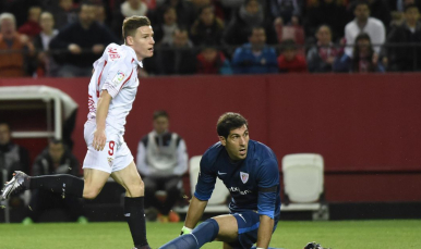 Gol de Gameiro en el Sevilla FC-Athletic Club