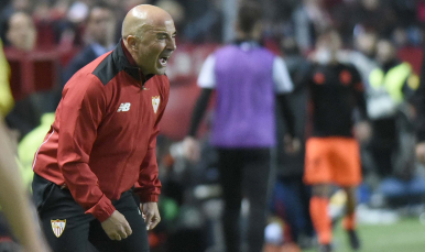 Jorge Sampaoli, en el Sevilla FC-Valencia CF