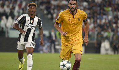 Vicente Iborra, en el Juventus Stadium