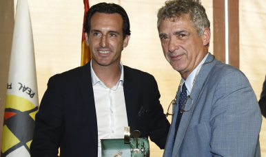 Unai Emery y Ángel María Villar