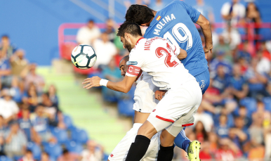 Imagen del partido ante el Getafe CF