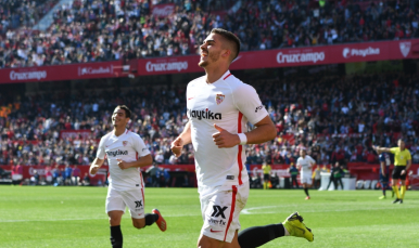 André Silva celebra su gol ante el Levante 