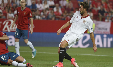 Franco Vázquez en el partido ante Osasuna