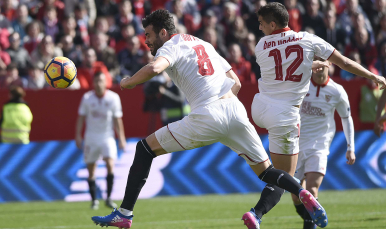 Iborra, en el Sevilla FC-Villarreal CF