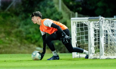 Un alumno de la Goalkeeping Academy.