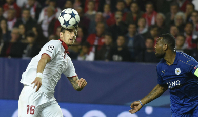 Jovetic, en el Sevilla FC-Leicester
