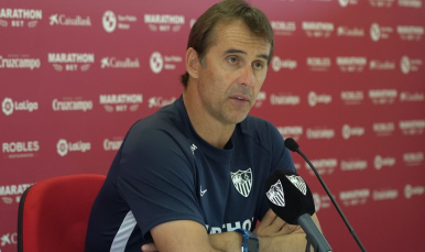 Julen Lopetegui en rueda de prensa 