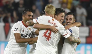 Mercado en el partido ante el Spartak 