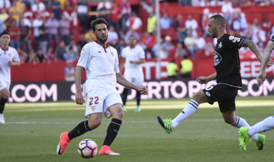 Franco Vázquez, en el Sevilla FC-Deportivo