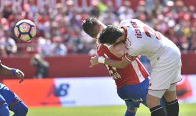 Pareja, en el Sevilla FC-Sporting