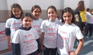 Varias alumnas del Colegio Cristo Rey durante 'Sácale Partido al Cole'.