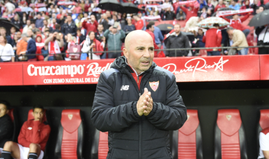Sampaoli en el partido ante el Celta