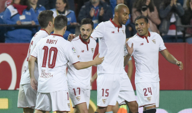 Sarabia en el partido Sevilla FC-Eibar