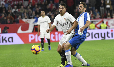 Ben Yedder del Sevilla FC ante el RCD Espanyol