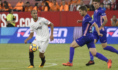 Pizarro del Sevilla FC ante el Leganés