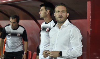 Tevenet en el partido ante el Cádiz