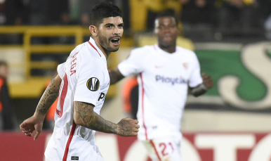 Banega celebra el gol frente al Akhisarspor