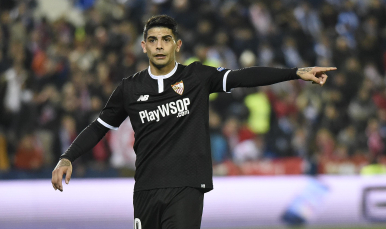 Banega ordena una situación en el encuentro ante el Leganés