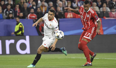 Ben Yedder del Sevilla FC ante el Bayern