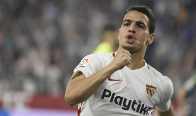 Ben Yedder del Sevilla FC ante la Real Sociedad