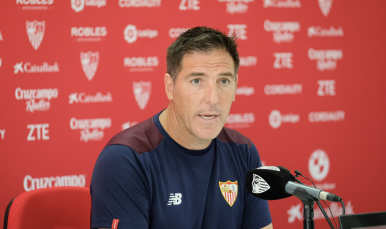 Berizzo, en sala de prensa