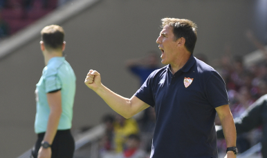 Berizzo en el partido ante el Atlético de Madrid