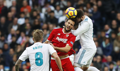 Franco Vázquez del Sevilla FC ante el Real Madrid