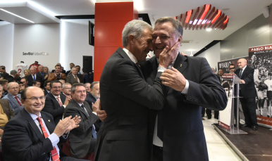 Pablo Blanco y Daniel Bertoni en el Dorsal de Leyenda
