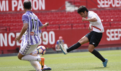 Borja Lasso del Sevilla Atlético ante el Valladolid