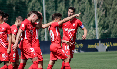 Imagen del filial frente al Cádiz CF 'B'