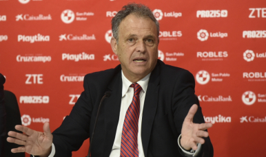 Caparrós, en sala de prensa