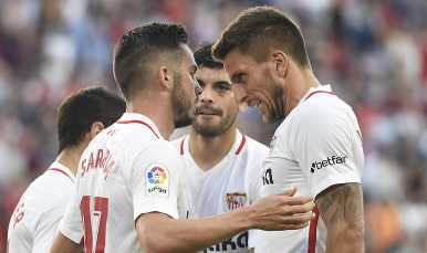 Sarabia y Carriço del Sevilla FC