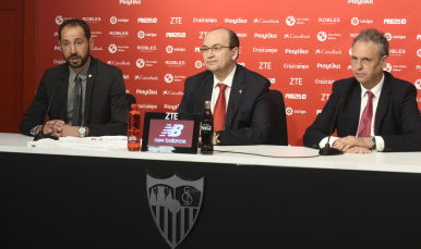 José Castro en la presentación de Pablo Machín