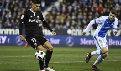Correa en una acción ante el Leganés