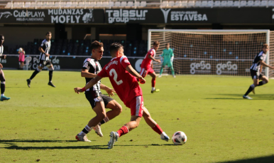 Imagen de Valentino frente al FC Cartagena 'B'