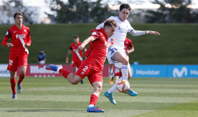 Imagen del Sevilla Atlético frente al Real Madrid Castilla