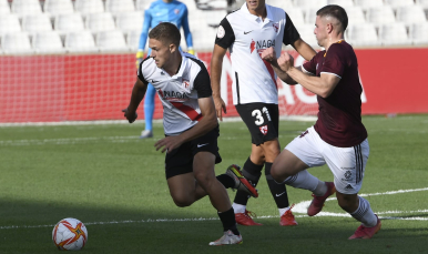 Imagen del encuentro entre el Sevilla Atlético y el Albacete
