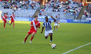 Imagen del encuentro entre el Sevilla Atlético y el Recreativo de Huelva