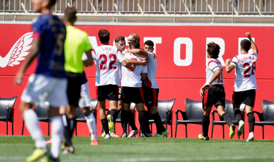 Imagen del Sevilla Atlético frente al UCAM