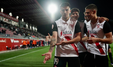 Imagen del filial ante el Villarreal 'B'