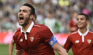 Iborra's goal celebration