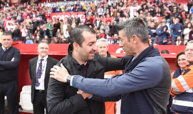 Diego Martínez y José Luis Martí en Nervión