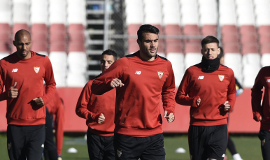 Entrenamiento del Sevilla FC