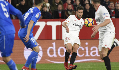 Franco Vázquez del Sevilla FC ante el Getafe