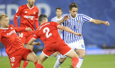 Partido entre la Real Sociedad y el Sevilla FC
