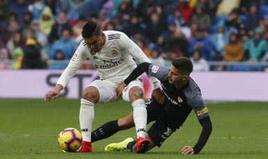 André Silva del Sevilla FC Ante el Real Madrid