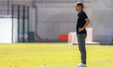 Imagen de Antonio Hidalgo frente al Betis Deportivo