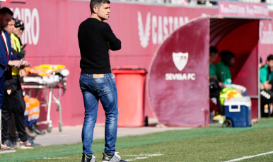 Imagen de Antonio Hidalgo en el derbi chico