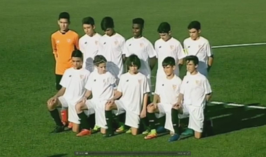 Sevilla FC Infantil B line-up to play Coria CF